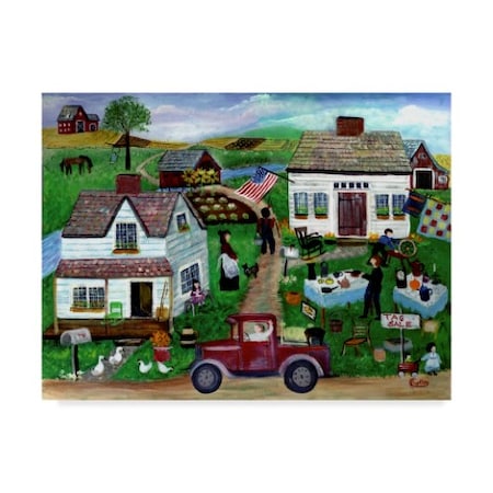 Cheryl Bartley 'Country Folk Art Tag Sale' Canvas Art,14x19